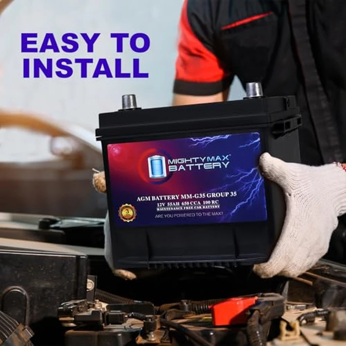 Mighty Max Battery MM-G35 Start and Stop Car BCI Group Size 35 12V 55Ah, 100RC, 650 CCA Rechargeable AGM Car battery by Mighty Max Battery - Image 8