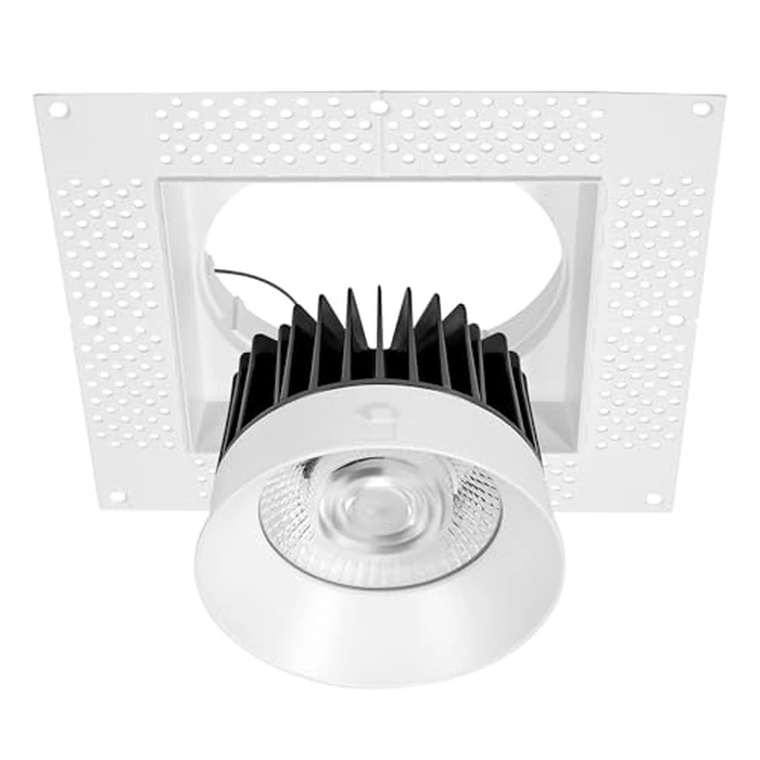 Maxxima 6” Trimless Ultra-Thin Square Recessed Anti-Glare LED Downlight, Canless IC Rated, 1800 Lumens 5 Color Temperature Selectable 2700K/3000K/3500K/4000K/5000K Dimmable, 90 CRI, J-Box Included by Maxxima - Image 3
