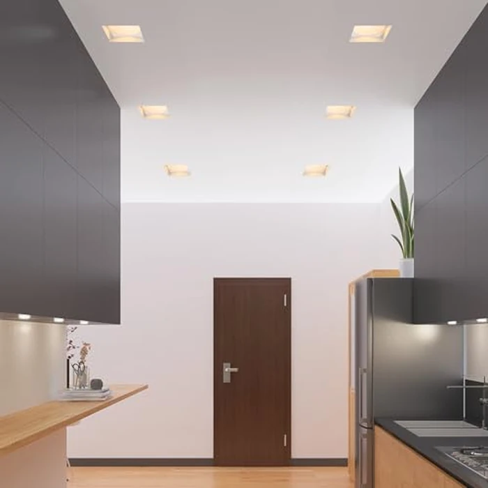 Maxxima 6” Trimless Ultra-Thin Square Recessed Anti-Glare LED Downlight, Canless IC Rated, 1800 Lumens 5 Color Temperature Selectable 2700K/3000K/3500K/4000K/5000K Dimmable, 90 CRI, J-Box Included by Maxxima - Image 7