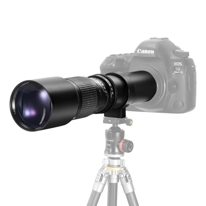 JINTU 1000mm f/8 Telephoto Lens Manual Focus for Canon EOS EF Mount T7 T7i T6 T6i T5 400D 4000D 2000D 1200D 90D 80D 60D 700D 70D 60D 5D IV III 6D 750D 650D 550D SLR Cameras by JINTU - Image 7