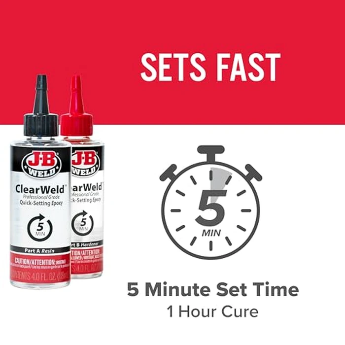 J-B Weld Pro Size ClearWeld 5 Minute Set Epoxy by J-B Weld - Image 3