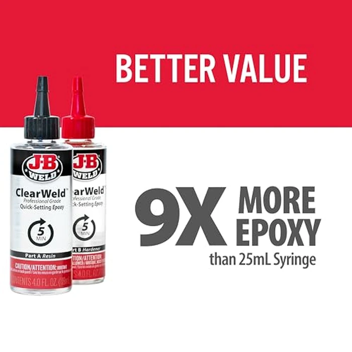 J-B Weld Pro Size ClearWeld 5 Minute Set Epoxy by J-B Weld - Image 4