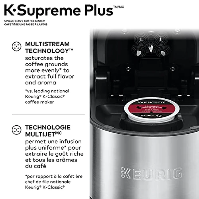 Keurig K-Supreme Plus Single Serve K-Cup Pod Coffee Maker, With Stainless Steel And MultiStream Technology, Silver by Keurig - Image 3