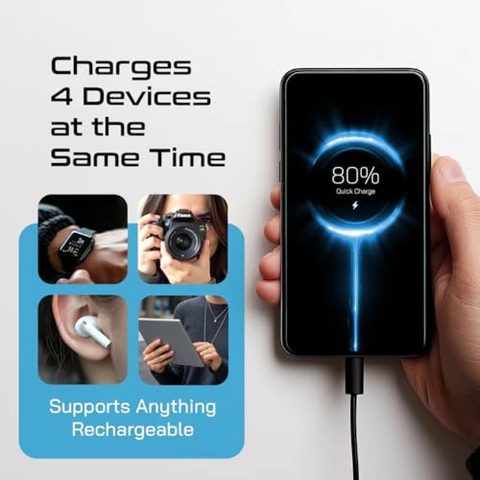 Ceptics Step Down Voltage Converter US to Europe - 200W Convert 220V to 110V for Curling Iron, Straightener, Charger - USB-A & C Fast Charging - SwadApt Type A, B, C, E/F, G, I Included by Ceptics - Image 7