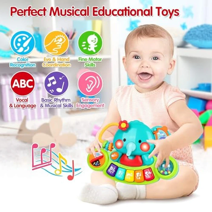 Baby Piano Toy 6 to 12 Months Light Up Music Baby Toys for 6 9 12 18 Months Early Learning Educational Piano Keyboard Infant Babies Girl Toy 1 Year Old Boy Girls Gift by WITALENT - Image 2