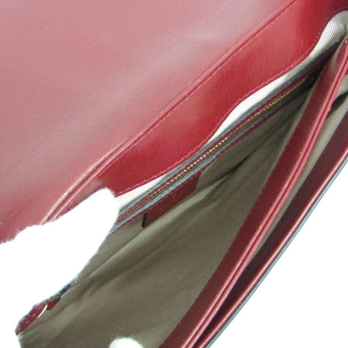 Gucci Leather Shoulder Bag - Leather - Black/Dark Red by Gucci - Image 3