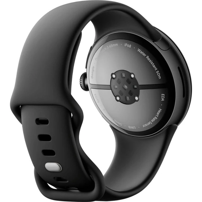 Google Pixel Watch 3 (Bluetooth + LTE) - 32GB - 41mm - Matte Black 100% Recycled Aluminum Case with Obsidian Fluoroelastomer Active Band by Google - Image 4