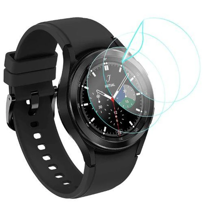 Tough On 3 Pack Easy Flex Screen Protector for Galaxy Watch 4 Classic 46mm - Clear by Tough On - Refurbished - Excellent condition