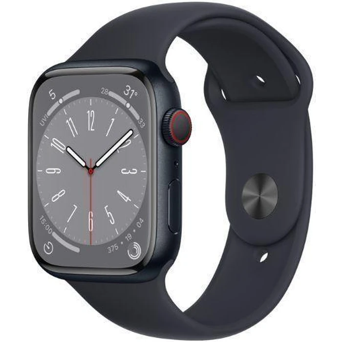 Apple Watch Series 8 (Cellular + GPS) - 32GB - 41mm - Midnight Aluminum Case with Midnight Rubber Sport Band by Apple - Image 2