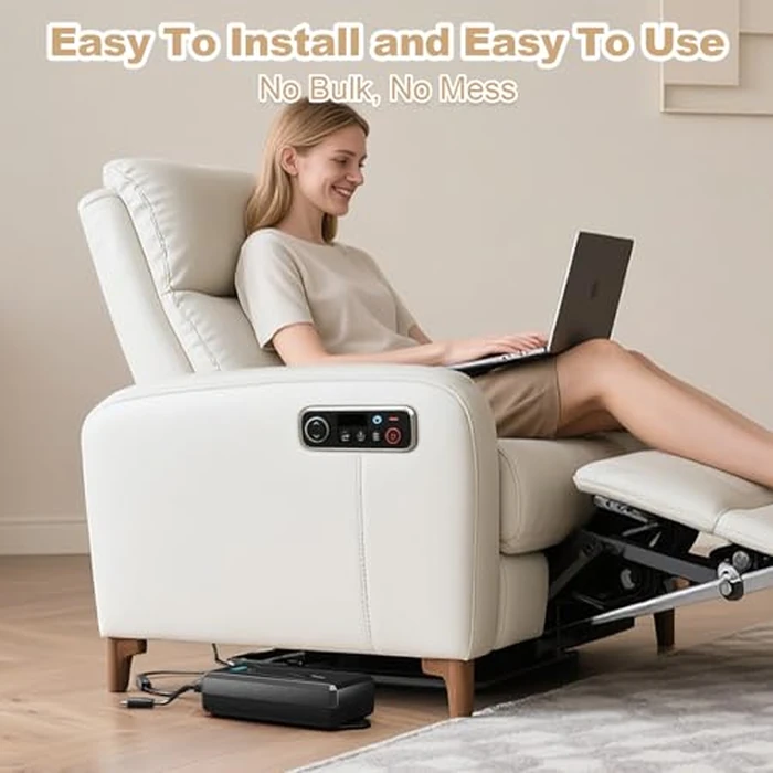 Battery Pack for Reclining Furniture with Charger, 2500mAh Universal Recliner Battery Pack Rechargeable, 2 Pin Batteries Packs for Reclining Furniture W/LED Display for Electric Sofa Couch Lift Chair by pojifi - Image 4