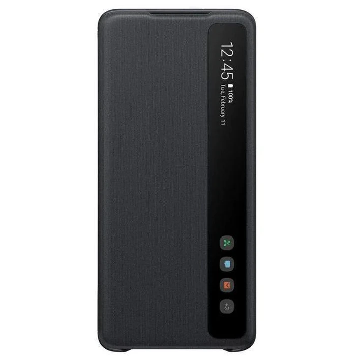 Samsung S-View Flip Cover Case for Galaxy S20+ and S20+ 5G - Black by Samsung - Refurbished - Excellent condition