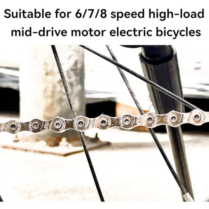 XIAOTINGZI E-Bike Chain, 136 Links 1/2" X 3/32" for 6/7/8 Speed, 1060kgf High Tensile Strength Dark Silver, Quick-Release Universal for MTB/Road/City Bike/BMX by XIAOTINGZI - Image 5
