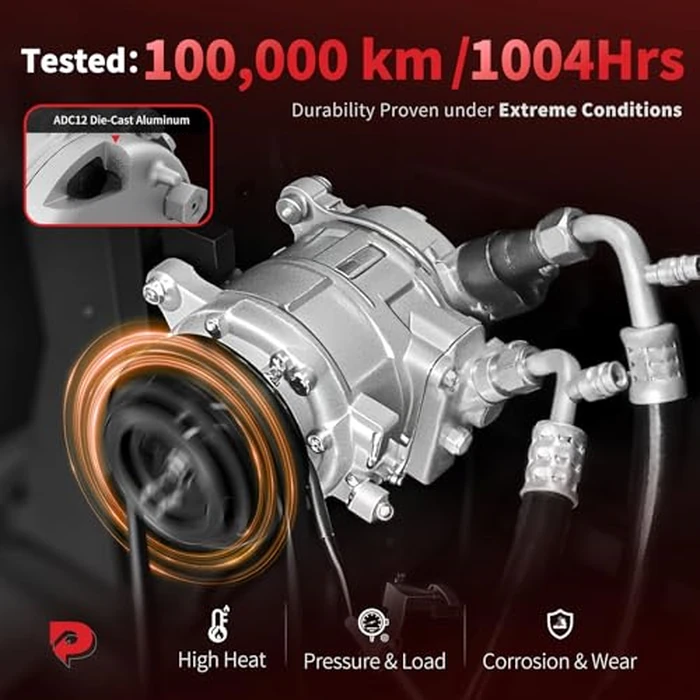 PHOBOOS A/C Compressor with Clutch Compatible with Chevrolet Camaro 2010-2015 V6 3.6L. Fast Cooling, Low Noise, Easy Installation, Ref. CO 22258C by PHOBOOS - Image 6