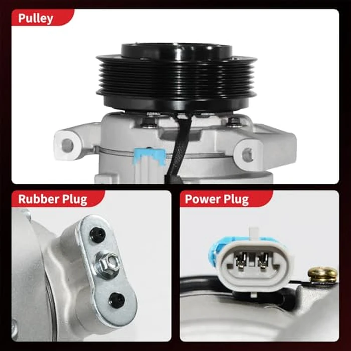 PHOBOOS A/C Compressor with Clutch Compatible with Chevrolet Camaro 2010-2015 V6 3.6L. Fast Cooling, Low Noise, Easy Installation, Ref. CO 22258C by PHOBOOS - Image 9