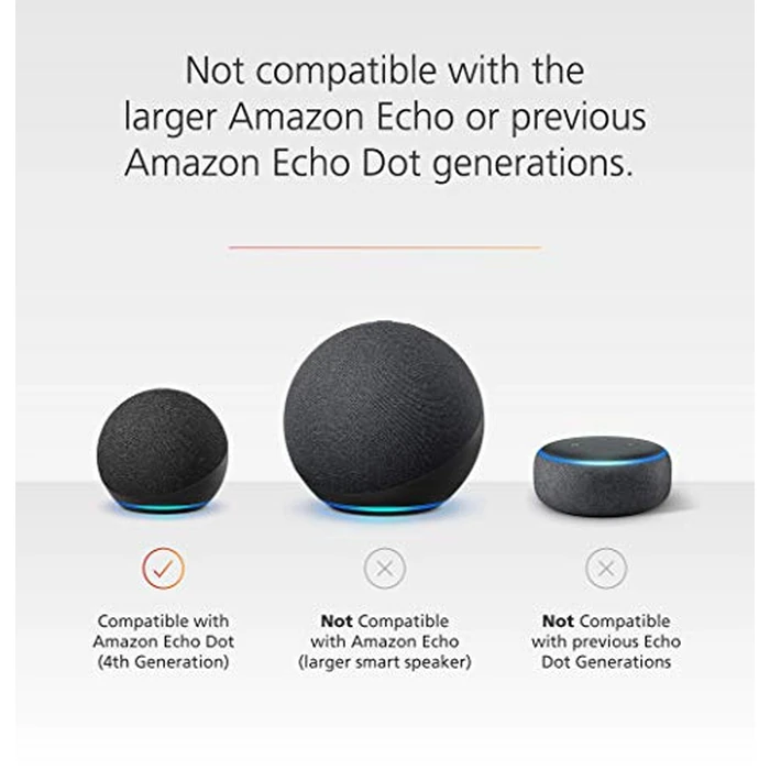 Made for Amazon Battery Base, in Black for Echo Dot (4th generation) Not compatible with previous generations of Echo or Echo Dot (1st Gen, 2nd Gen, 3rd Gen or 5th generation). by Mission Cables - Image 2