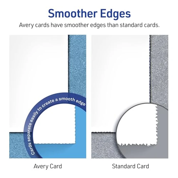 Avery Printable Tent Cards with Sure Feed Technology, 2-1/2" x 8-1/2", Matte White with Embossed Border, 100 Blank Place Cards for Laser and Inkjet Printers (5305) by Avery - Image 7