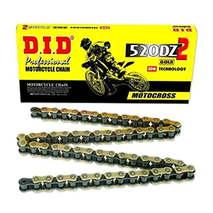 DID (520DZ-118) Gold 118 Link High Performance DZ2 Series Non-O-Ring Chain with Connecting Link by DID - Used - Very Good condition - US$60.56