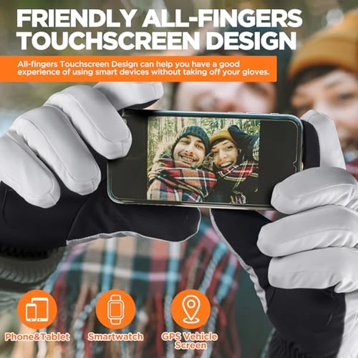 rivmount Winter Waterproof Ski Snow Warm Gloves for Women Men, Windproof Cold Weather Thermal with Touchscreen Fingers, for Running Driving Cycling Hiking Biking Outdoor Sports Daily Work by rivmount - Image 4