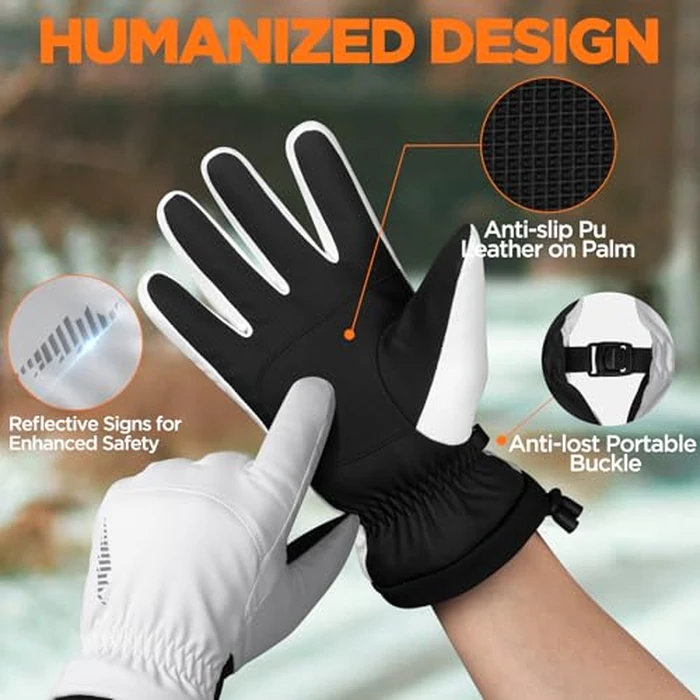 rivmount Winter Waterproof Ski Snow Warm Gloves for Women Men, Windproof Cold Weather Thermal with Touchscreen Fingers, for Running Driving Cycling Hiking Biking Outdoor Sports Daily Work by rivmount - Image 5