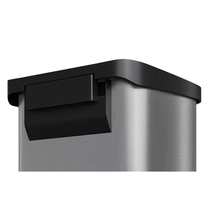 Garvee 21 gal / 80 L Stainless Steel Trash Can with Lid, Large Garbage Can for Kitchen, Rustproof Step-on Kitchen Metal Trash Bin with Liner Rim, Rear Handle, Soft Close Plastic Lid, Silver by Garvee - Used - Like New condition