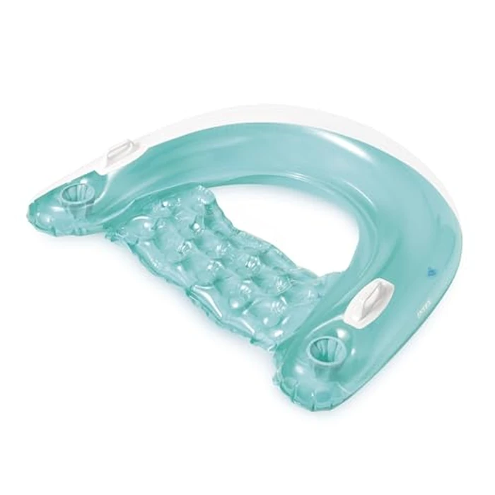 INTEX 58859EP Sit 'N Float Inflatable Pool Float: Pool Lounge with Built-in Cup Holders - Heavy-Duty Handles - 220lb Weight Capacity - 58" x 39" - Colors May Vary by Intex - Image 7