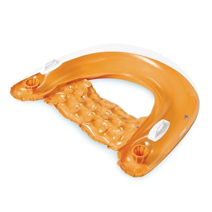 INTEX 58859EP Sit 'N Float Inflatable Pool Float: Pool Lounge with Built-in Cup Holders - Heavy-Duty Handles - 220lb Weight Capacity - 58" x 39" - Colors May Vary by Intex - Image 8
