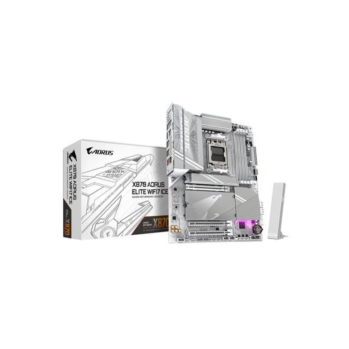 GIGABYTE X870 AORUS ELITE WIFI7 ICE AM5 LGA 1718, ATX, DDR5, 4x M.2, PCIe 5.0, USB4, Wi-Fi 7, 2.5GbE LAN, EZ-Latch, 5-Year Warranty by GIGABYTE - Open Boxproduct Type condition - US$173.00