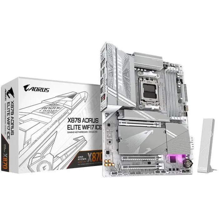 GIGABYTE X870 AORUS ELITE WIFI7 ICE AM5 LGA 1718, ATX, DDR5, 4x M.2, PCIe 5.0, USB4, Wi-Fi 7, 2.5GbE LAN, EZ-Latch, 5-Year Warranty by GIGABYTE - Image 2