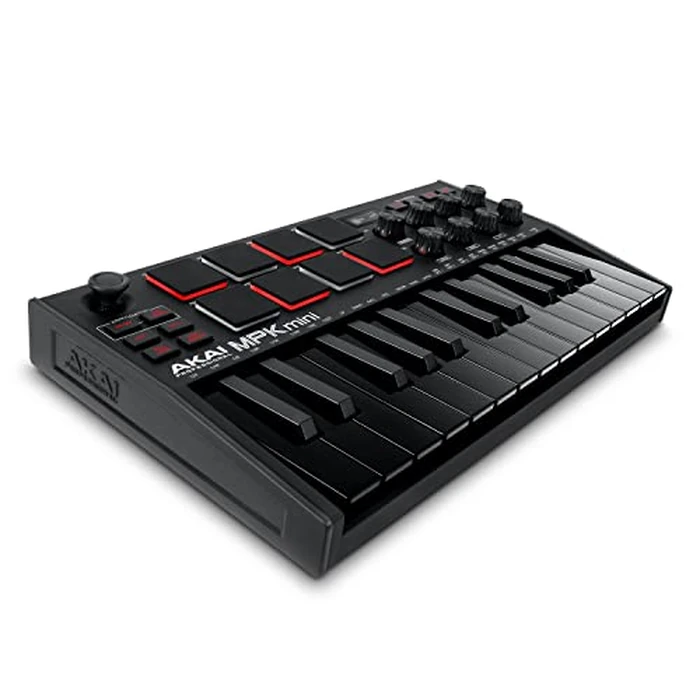 Akai Professional MPK Mini MK3 25 Key USB MIDI Keyboard Controller With 8 Backlit Drum Pads, 8 Knobs, Music Production Software and Native Instruments Sound Package (NKS Integration), Black by Akai Professional - Used - Very Good condition