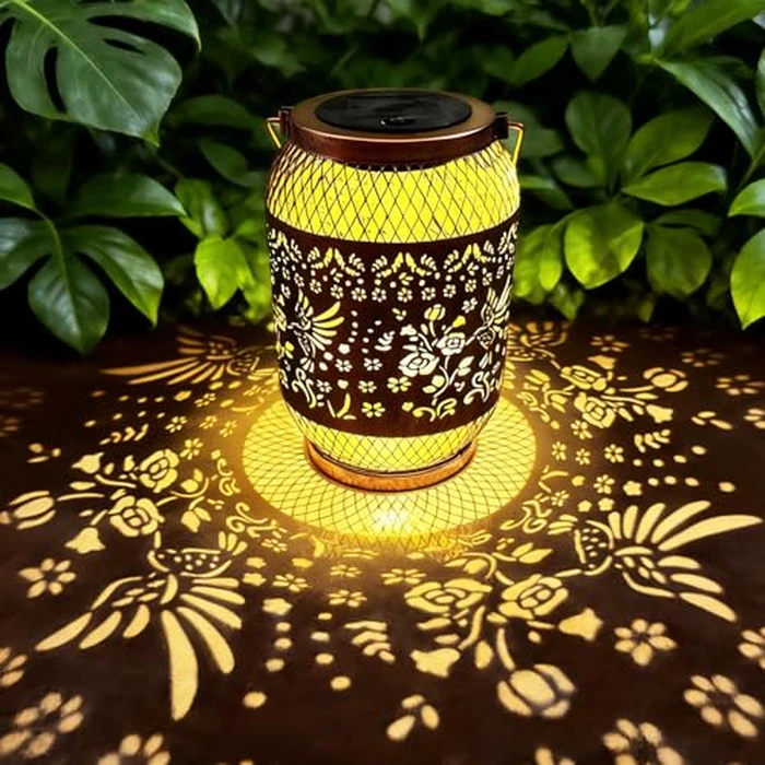 Solar Lanterns Outdoor Waterproof Hummingbird Garden Decor Birthday Gifts for Women Mom Grandma Metal Hanging Solar Lights Decorations Outside for Patio,Yard,Porch,Backyard,Lawn by CWRUIL - Image 1