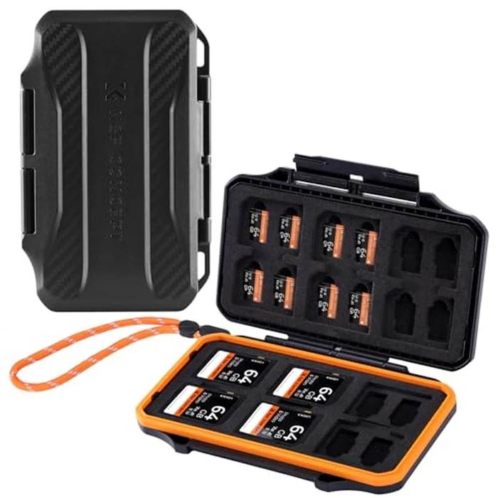 K&F CONCEPT 36 Slots SD Micro SD Memory Card Case, Water-Resistant SD Card Holder, Anti-Shock Card Carrying Storage Box for 24 Micro SD SDXC SDHC TF Cards and 12 SD SDXC SDHC Cards by K&F CONCEPT - Image 1