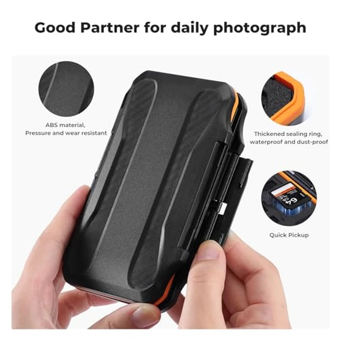 K&F CONCEPT 36 Slots SD Micro SD Memory Card Case, Water-Resistant SD Card Holder, Anti-Shock Card Carrying Storage Box for 24 Micro SD SDXC SDHC TF Cards and 12 SD SDXC SDHC Cards by K&F CONCEPT - Image 3