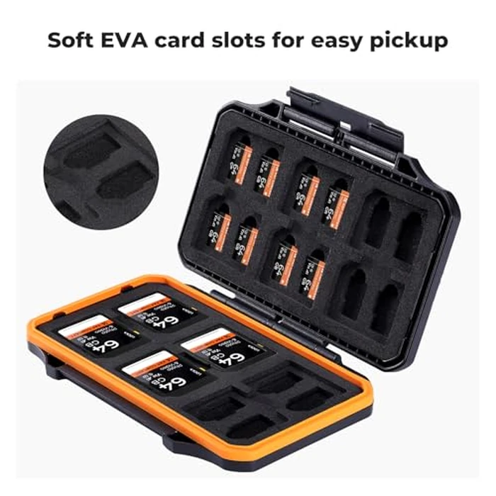 K&F CONCEPT 36 Slots SD Micro SD Memory Card Case, Water-Resistant SD Card Holder, Anti-Shock Card Carrying Storage Box for 24 Micro SD SDXC SDHC TF Cards and 12 SD SDXC SDHC Cards by K&F CONCEPT - Image 4
