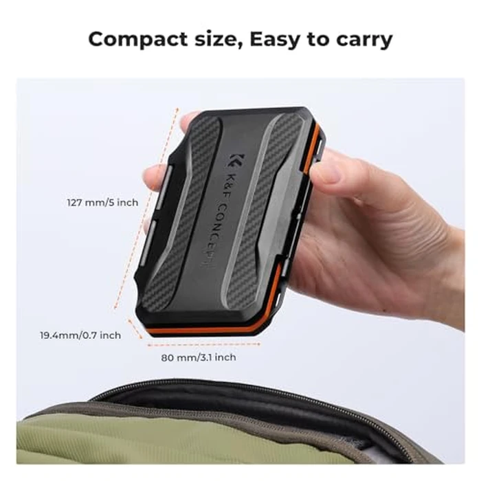 K&F CONCEPT 36 Slots SD Micro SD Memory Card Case, Water-Resistant SD Card Holder, Anti-Shock Card Carrying Storage Box for 24 Micro SD SDXC SDHC TF Cards and 12 SD SDXC SDHC Cards by K&F CONCEPT - Image 6