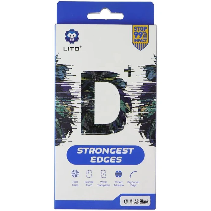 LITO D+ Strongest Edges Screen Protector for Xiaomi Mi A3 - Clear/Black Edges by LITO - Refurbished - Brand New condition