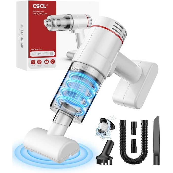 CSCL Handheld Car Vacuum Cleaner for Car Home Office (PJ-116C) - White/Red by CSCL - Refurbished - Excellent condition - US$35.42