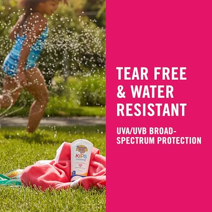Banana Boat 100% Mineral Kids Sunscreen Lotion SPF 50, Twin Pack | Banana Boat Mineral Sunscreen for Kids, Childrens Sunblock SPF 50, Oxybenzone Free, 6Fl Oz each (Pack of 2) by Banana Boat - Image 5