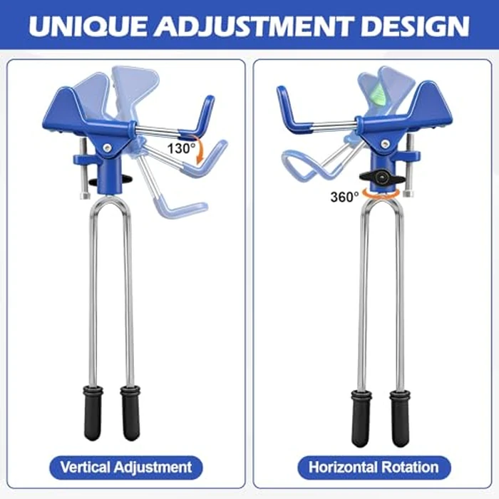 E-jades Fishing Rod Holder for Ground, Upgraded Bank Fishing Pole Holders, 360 degrees Adjustable, 2/4pcs Extra Long Drill Rod Stand for Catfish, Beach, Mud, Men’s Birthday Gifts - Enlarged & Extended Head by e-jades - Image 5