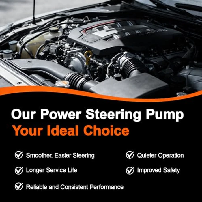 ALADICHE Power Steering Pump with Reservoir for Cadillac Escalade E 2002, Chevrolet C1500/2500 Suburban, Silverado, GMC C1500/2500/3500 Suburban,K1500/2500/3500, Hummer H2 2003-2007,(20-8739) by ALADICHE - Image 4