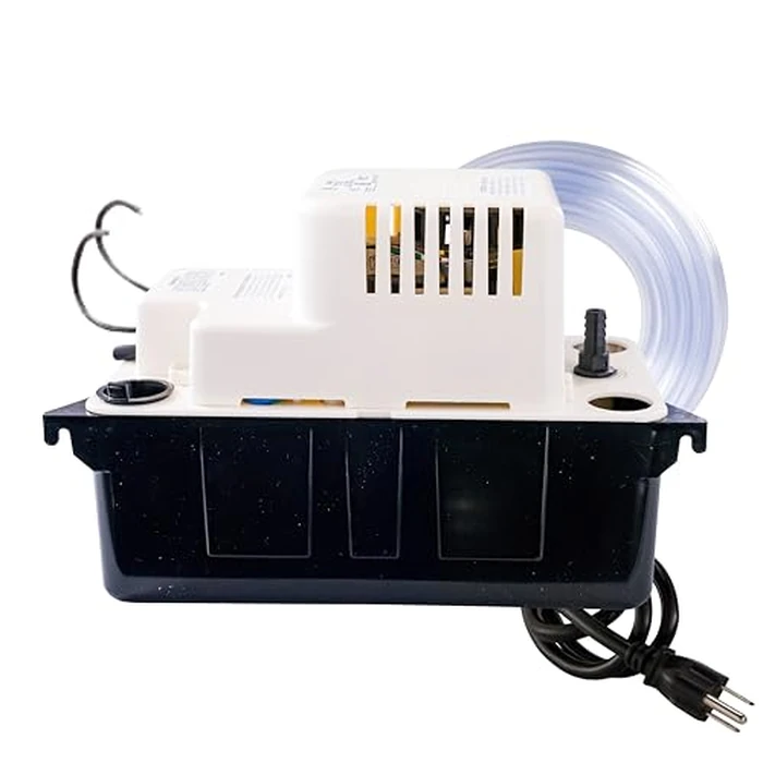 Little Giant VCMA-15ULST 115 Volt, 65 GPH, 1/50 HP Automatic Condensate Removal Pump for HVAC/Refrigeration Systems/Dehumidifiers with Overflow Detection Switch and 20-Foot Tubing, Black/White, 554415 by Little Giant - Used - Acceptable condition - US$41.16