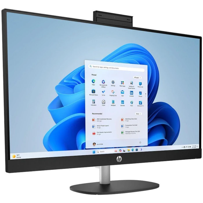 HP 27-cr2000t AIO Desktop PC 27" - Intel Core Ultra 5 225U 1.5GHz - 512GB - Jet Black - 8GB RAM - 27 Inch by HP - Image 2