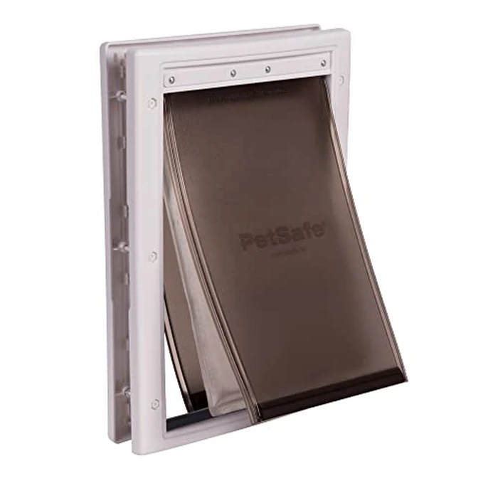 PetSafe Extreme Weather Pet Door - Insulated Weather-Resistant Dog & Cat Door with Durable Plastic Frame - Maximum Energy-Saving Efficiency - Medium - for Dogs & Cats up to 40 lbs by PetSafe - Used - Like New condition