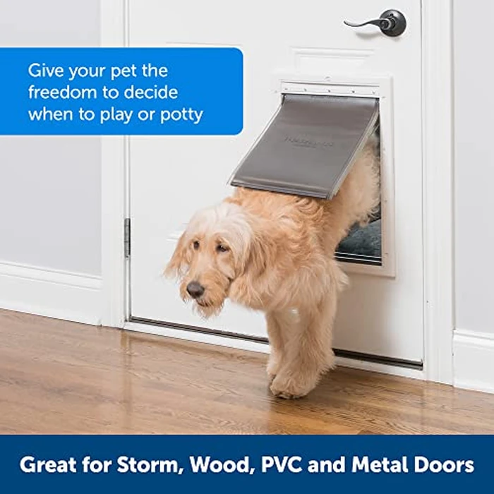 PetSafe Extreme Weather Pet Door - Insulated Weather-Resistant Dog & Cat Door with Durable Plastic Frame - Maximum Energy-Saving Efficiency - Medium - for Dogs & Cats up to 40 lbs by PetSafe - Image 2