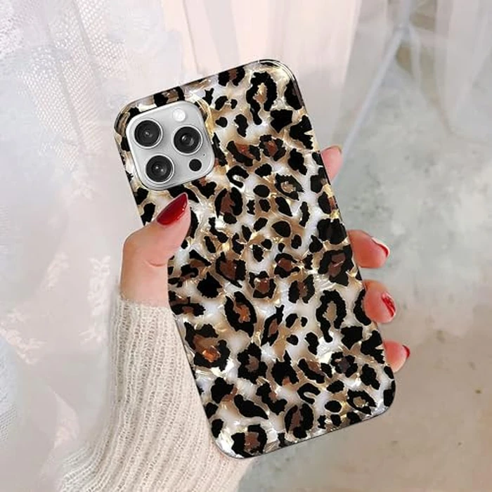 J.west Compatible with iPhone 16 Pro Case,Luxury Sparkle Translucent Clear Vintage Leopard Print Soft Silicone Cover for Girls Women Protective Phone Case for iPhone 16 Pro 6.3 inch Cheetah by J.west - Image 2