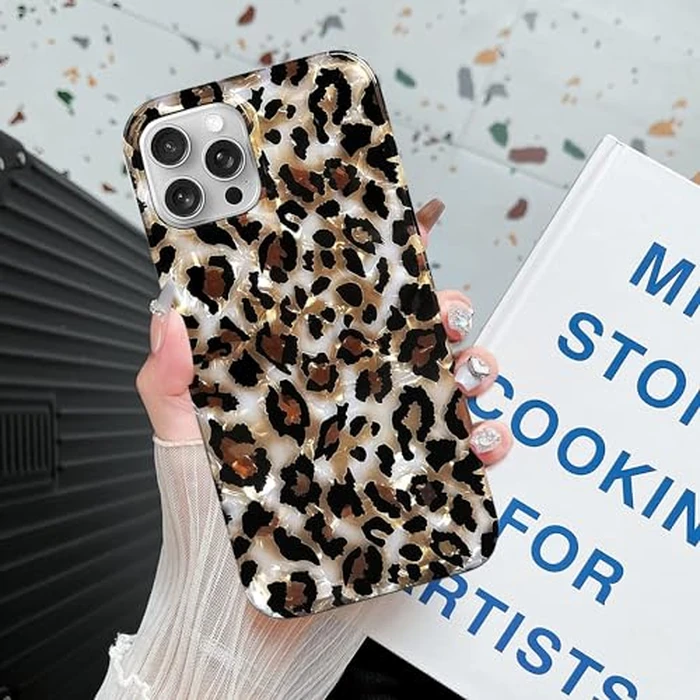 J.west Compatible with iPhone 16 Pro Case,Luxury Sparkle Translucent Clear Vintage Leopard Print Soft Silicone Cover for Girls Women Protective Phone Case for iPhone 16 Pro 6.3 inch Cheetah by J.west - Image 8