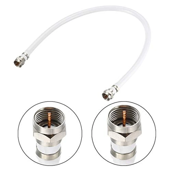 uxcell RG6 Coaxial Cable with F Type Male to F Type Male Connectors 1 ft 2pcs by uxcell - Image 2