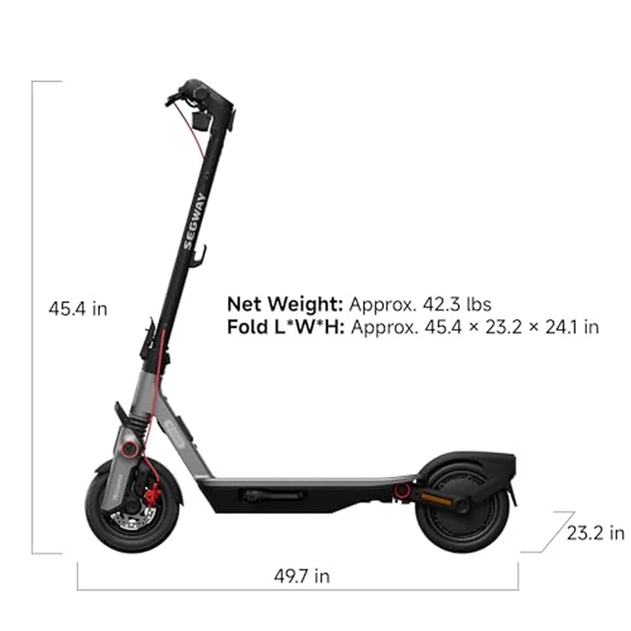 Segway Ninebot F3 Electric Scooter, 20 MPH w/ 44-Mile Range, 10" Tubeless Tires, Front Hydraulic & Rear Elastomer Suspension, UL2271/2272 Certified by Segway - Image 7