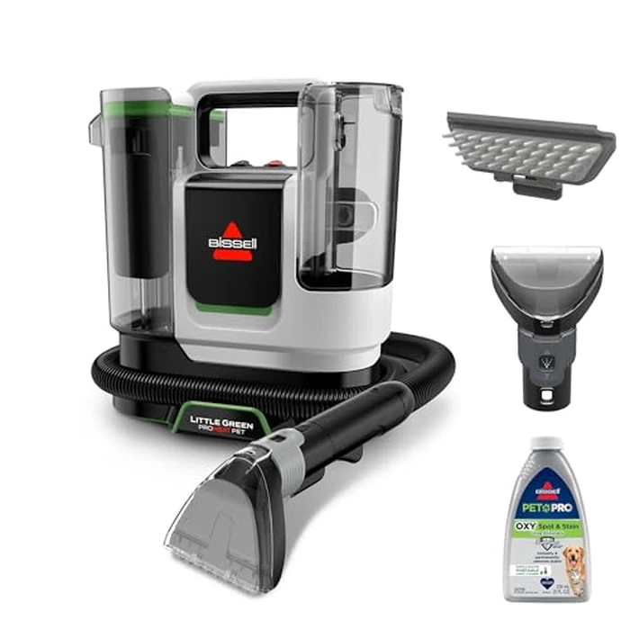 Bissell(R) Little Green(R) Proheat(R) Pet, Portable Deep Cleaner with Heated Cleaning Technology, Quickly Heats to 120 degreesF, Self-Cleaning Tough Stain Tool and Pet Pro Oxy Triple Action Formula Included, 3921B by Bissell - Used - Very Good condition