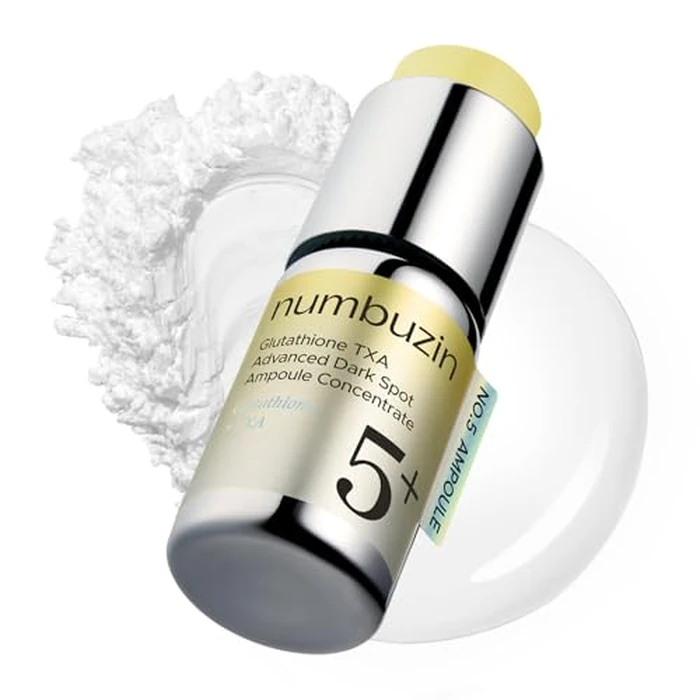 numbuzin No.5 Glutathione TXA Dark Spot Ampoule, Targeted Tone Care Concentrate for Dark Spots & Uneven Skin, Tranexamic Acid, Niacinamide, Vitamin Tree Water, Korean Skincare, 10.7g by numbuzin - Used - Like New condition - US$19.76