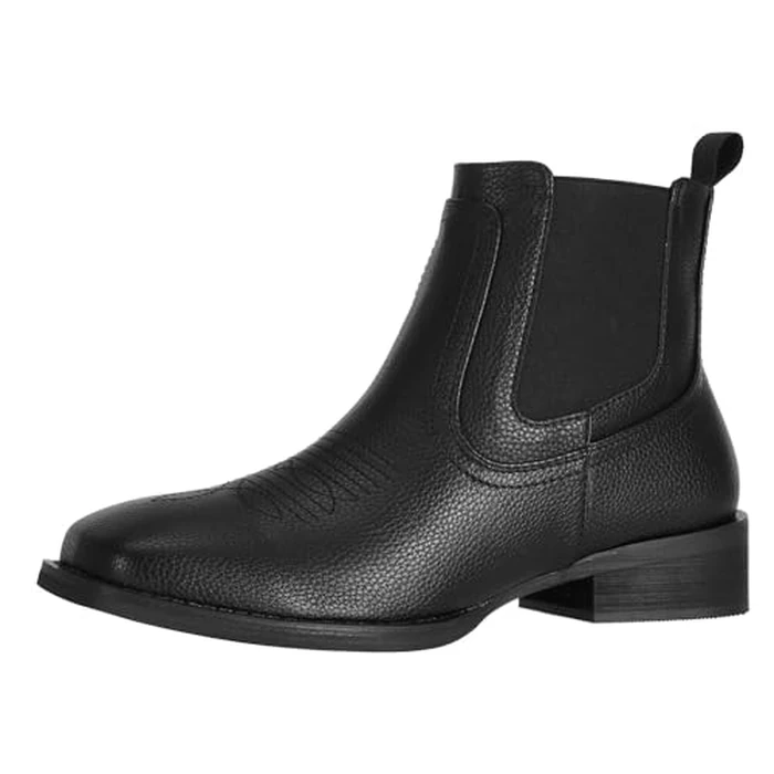 J's.o.l.e Cowboy Boots for Men Western Square Toe Ankle Chelsea Boots Black US 10 by J's.o.l.e - Used - Very Good condition - US$60.86